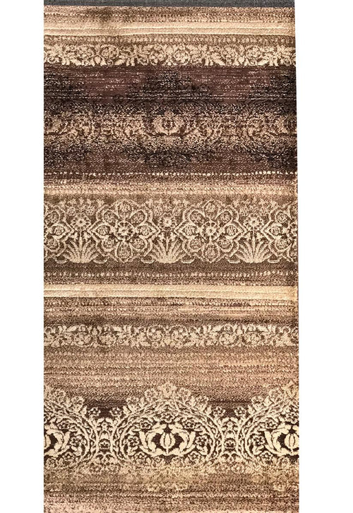 Tapis vintage Capital marron et beige – Un motif géométrique classique pour des intérieurs intemporels