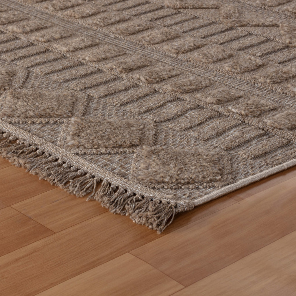 Lemans 331 Dark Beige Textured Pattern Carpet – Kitchen & Living Room Style