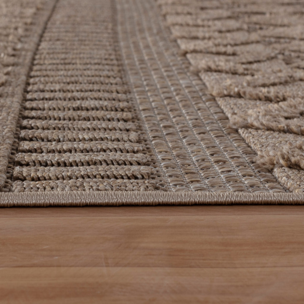 Lemans 331 Dark Beige Textured Pattern Carpet – Kitchen & Living Room Style