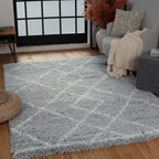 Panama Shaggy 08686A Cream & Grey Carpet – Soft Neutral Tones for Cozy Living