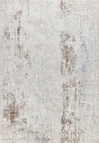 Lagos  I221B Cream Dark Brown Geometric Living Room Carpet