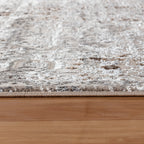 Lagos  I236B Grey Dark Brown Geometric Living Room Carpet