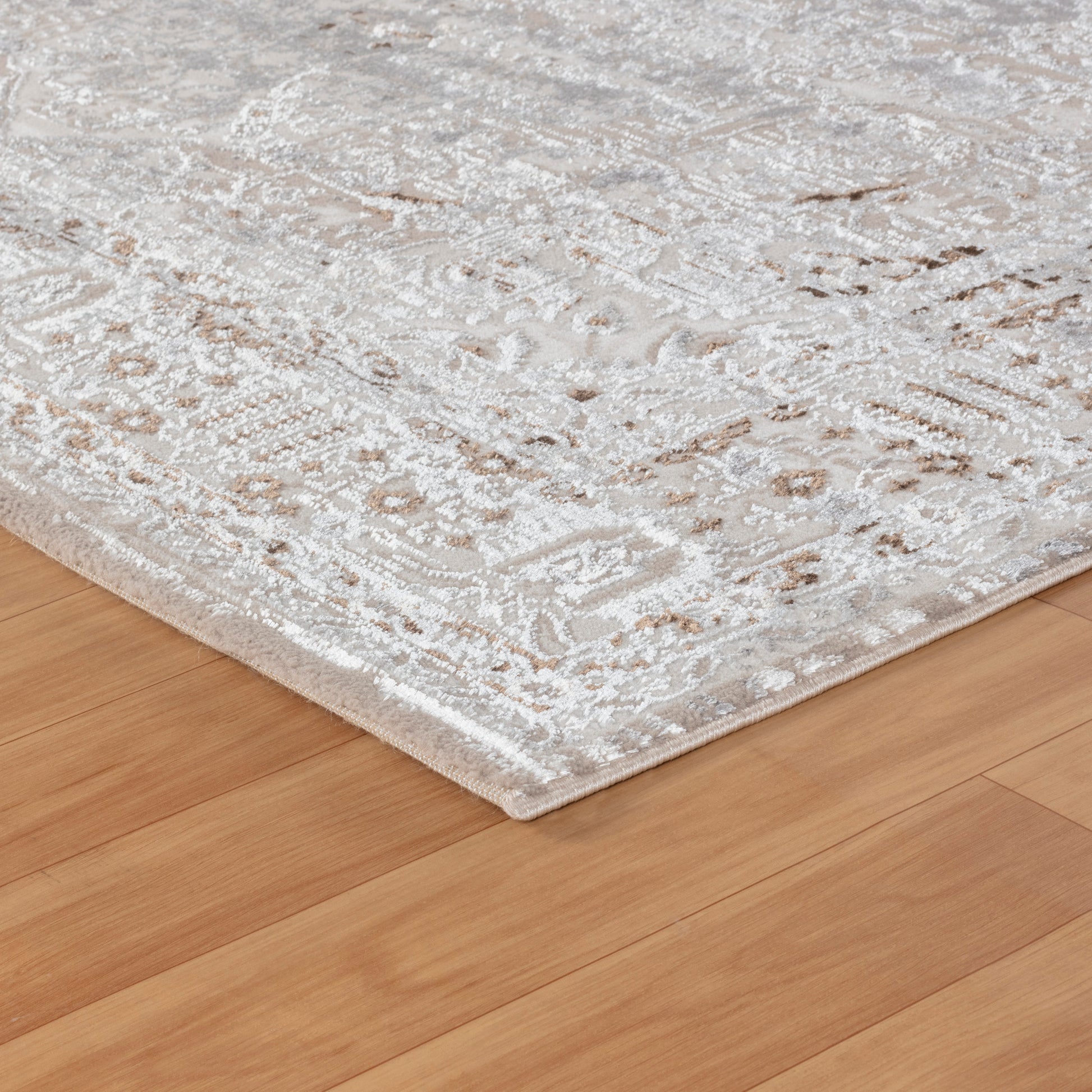 Lagos  I236B Grey Dark Brown Geometric Living Room Carpet