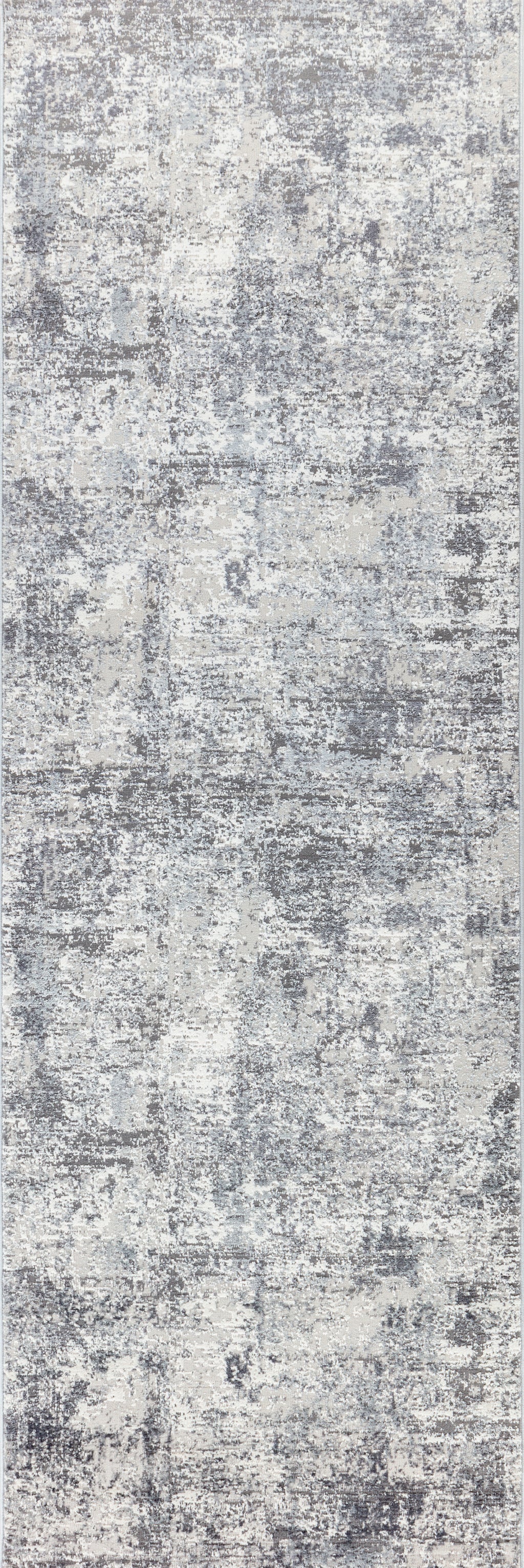 Efes 93 Grey & White Contemporary Runner Rug – Soft Neutral Hallway Carpet