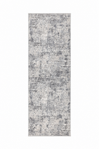 Efes 93 Grey & White Contemporary Runner Rug – Soft Neutral Hallway Carpet