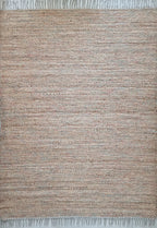 Jute Horizon Minimalist Fringe Rug – IC-15217 | Handwoven Natural Simplicity