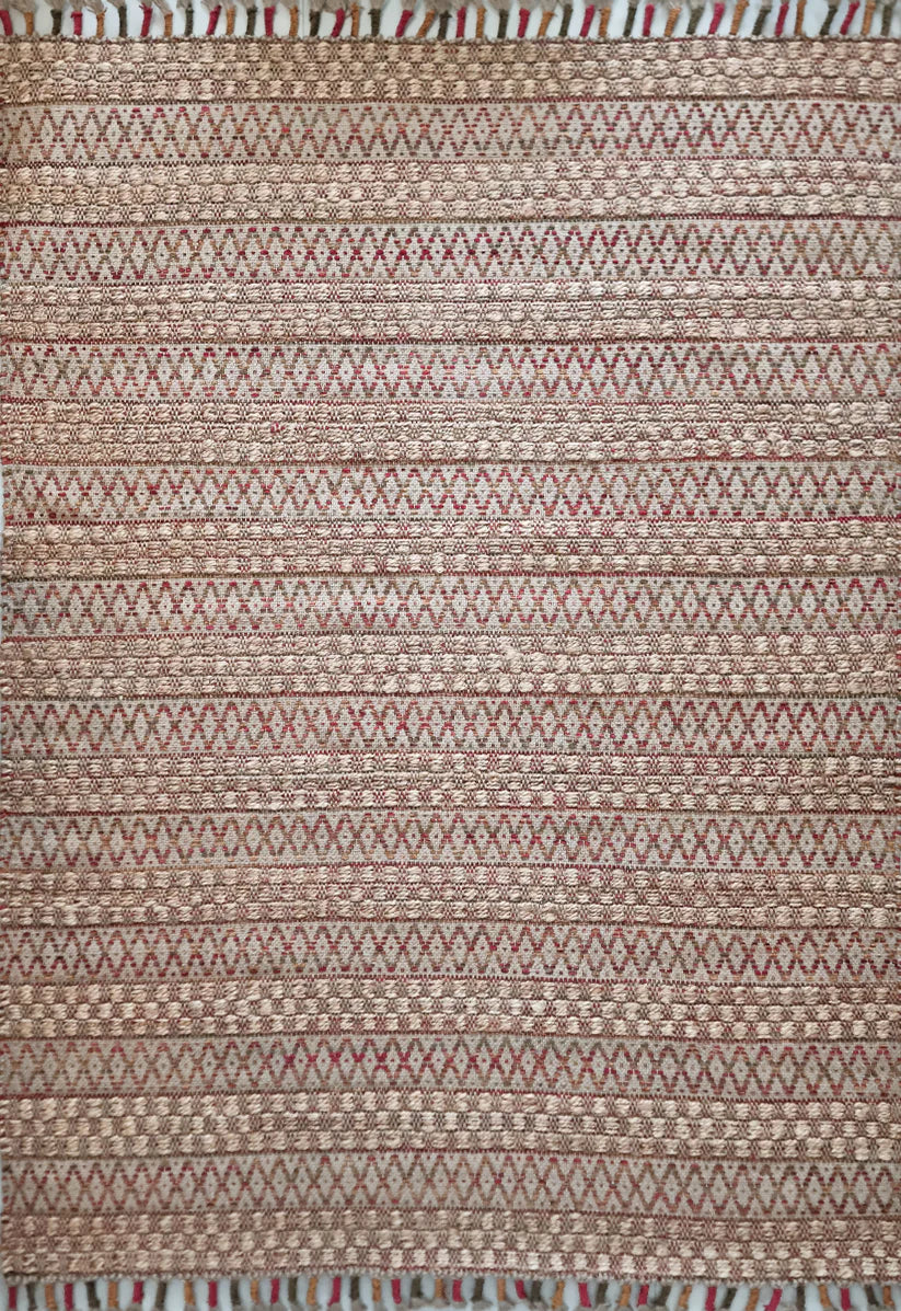 Tapis Jute Horizon Tribal Diamond – IC-14719 | Élégance rustique tissée à la main