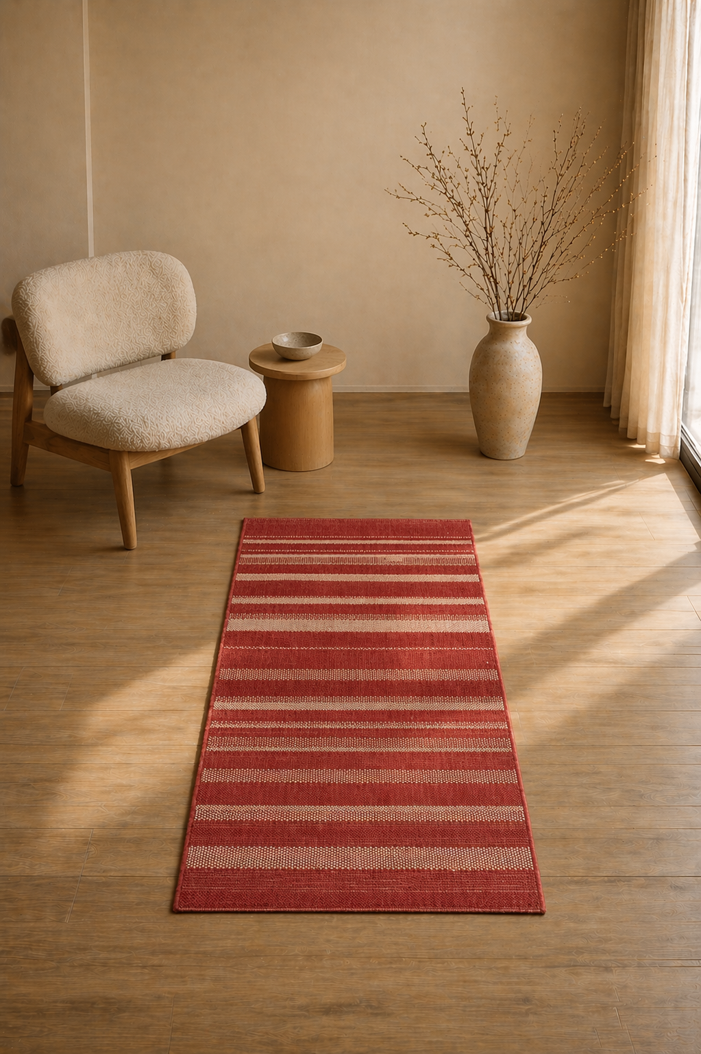 Cottage Terra Brick Carpet – Geometric Modern Pattern Area Rug
