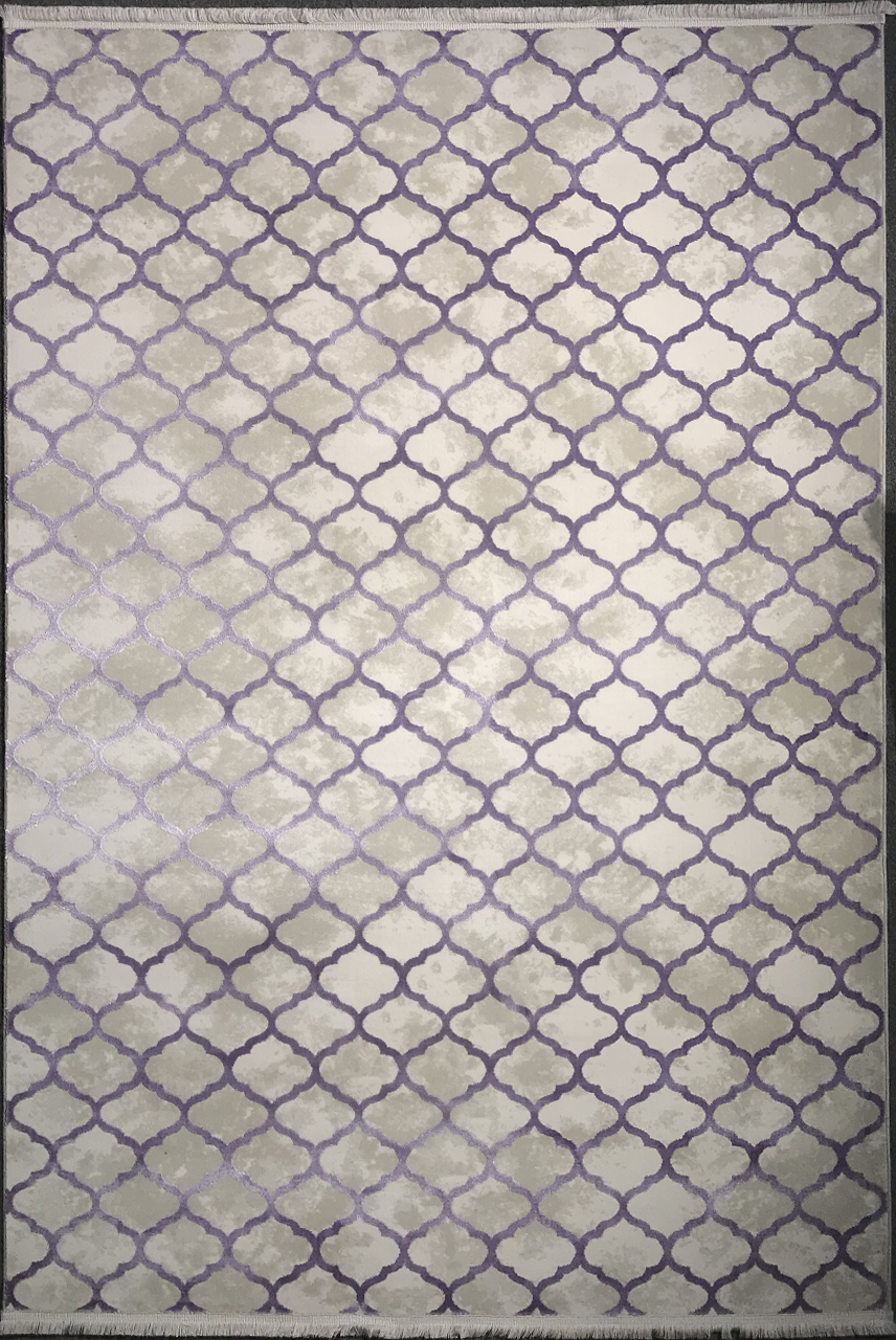 Arus – Purple Elegance on Greige Canvas