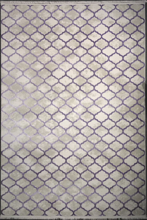 Arus – Purple Elegance on Greige Canvas