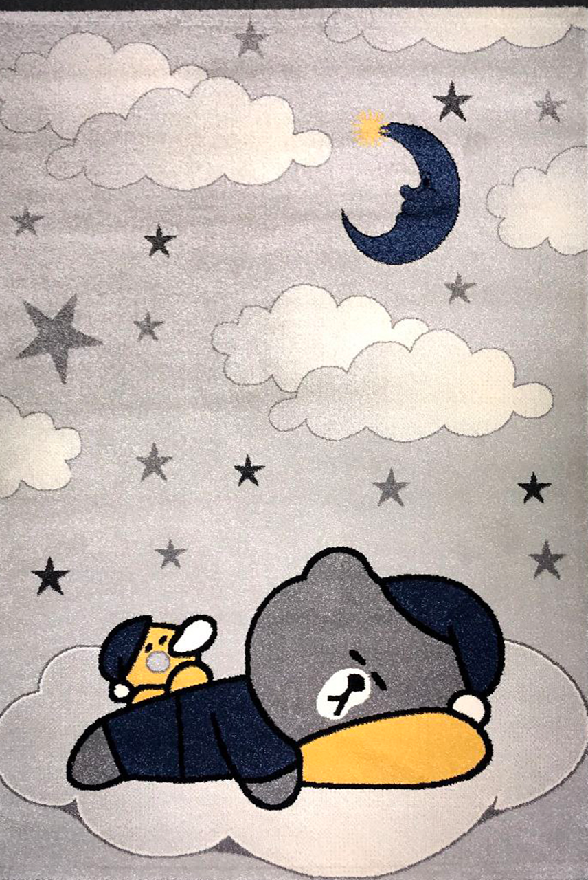 Kids Collection “Cuddle Bear” Carpet – Soft, Sweet & Safe in Gentle Grey