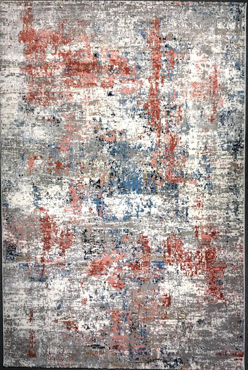 Efes 94 Salmon & Grey Modern Carpet – Elegant for Contemporary Interiors