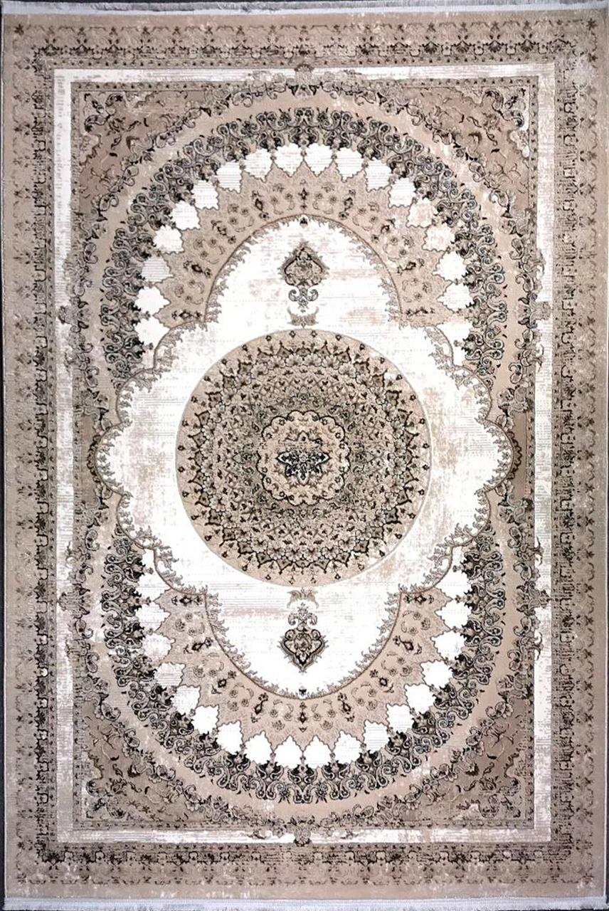 Marble Vintage “Olive Grove” Classic Carpet – Elegant Beige & Dark Green Blend