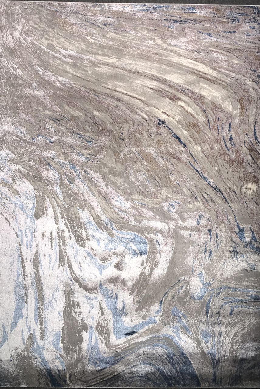 Palma Waves Grey-Purple Modern Carpet – Elegant Flow with a Contemporary Edge