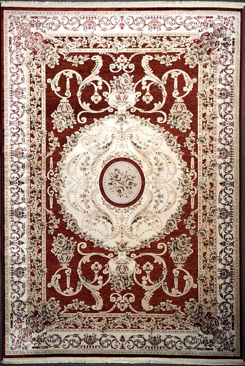 Saphir Ember Red Elegant Carpet – Luxurious Art Silk Craftsmanship from Turkey