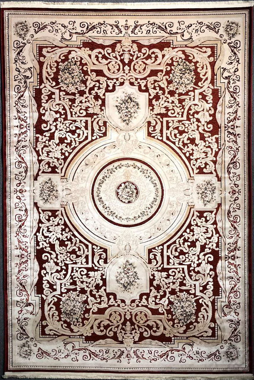 Saphir Ruby Red Elegant Carpet – Luxurious Art Silk Craftsmanship from Turkey