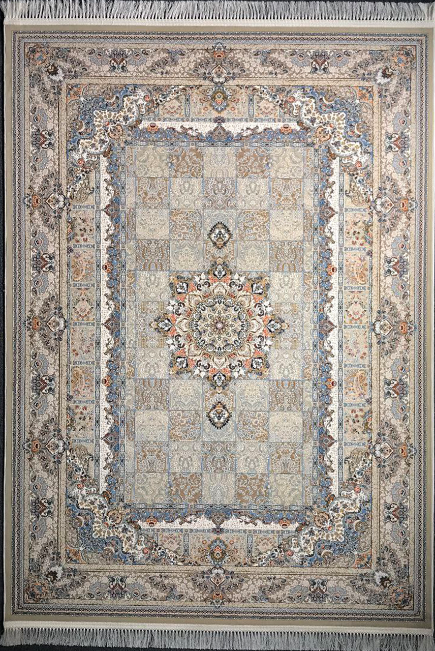 Mashhad “Moonlit Plains” Classic Carpet – Elegant Greige & Timeless Style