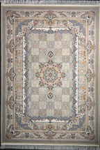 Mashhad “Moonlit Plains” Classic Carpet – Elegant Greige & Timeless Style