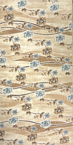 Shakespeare “Blue Blossom Garden” Floral Rug – Beige & Blue Classic Botanical Area Carpet