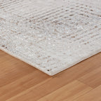 Lagos 182B SH Cream & Dark Brown Geometric Living Room Carpet