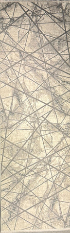 Urbino 607 “Graphite Nexus” Modern Abstract Rug – Grey Geometric Contemporary Area Carpet